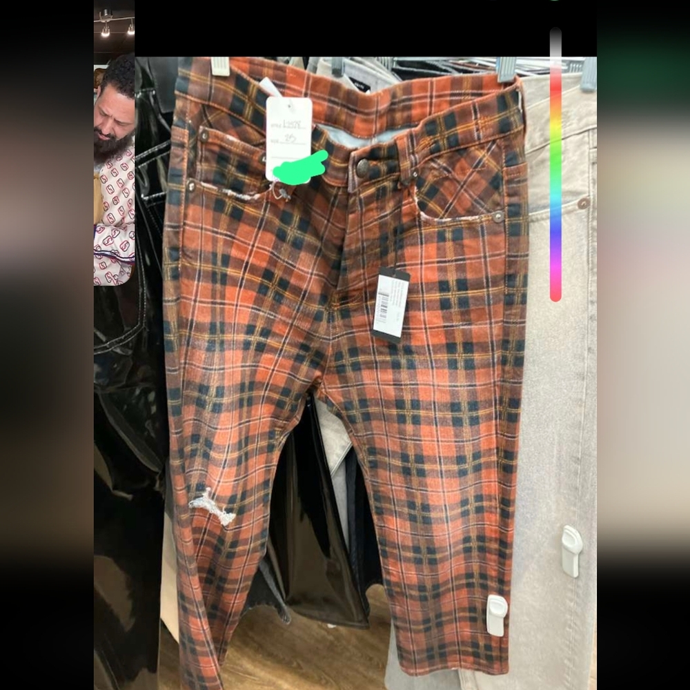 Plaid R13 Jeans - Picture 2 of 3